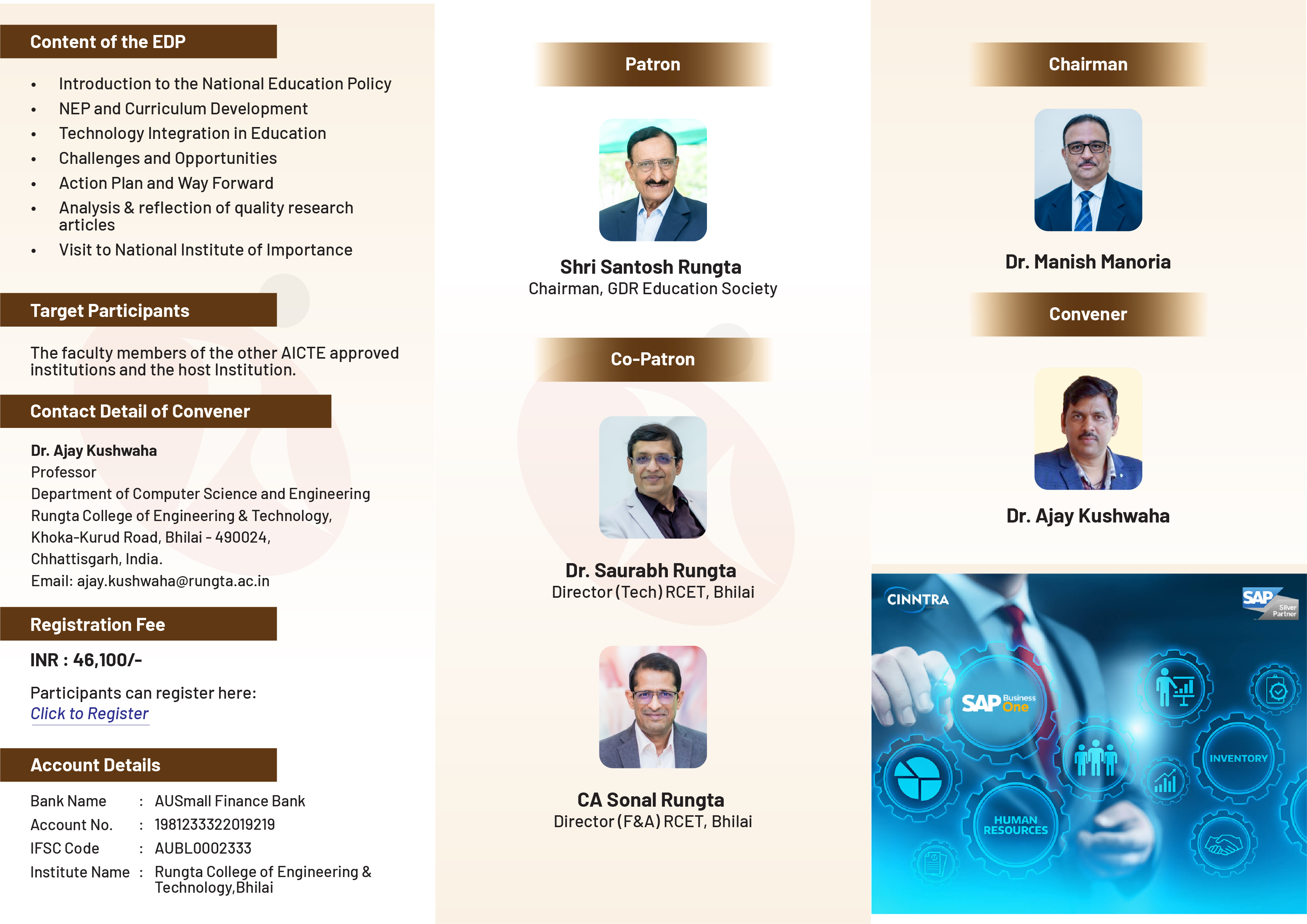 Executive Development Program in Enterprise Resource Planning & SAP Solutions